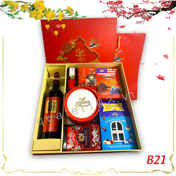 Hộp Quà Tết In Logo IQT021
