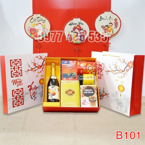 Hộp Quà Tết In Logo IQT031