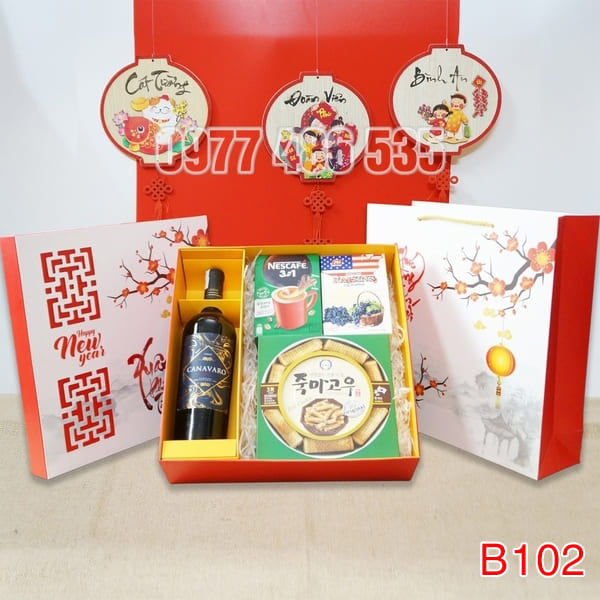 Hộp Quà Tết In Logo IQT032