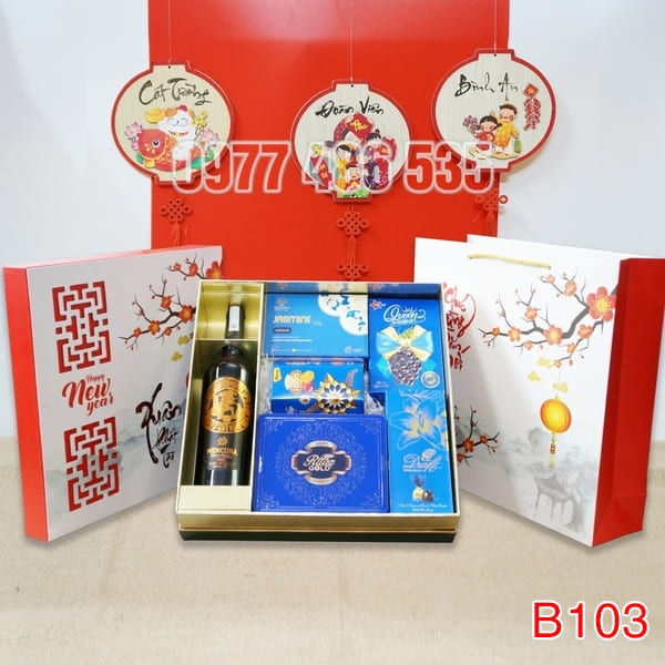 Hộp Quà Tết In Logo IQT033