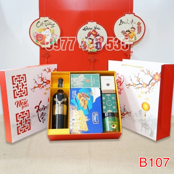 Hộp Quà Tết In Logo IQT037
