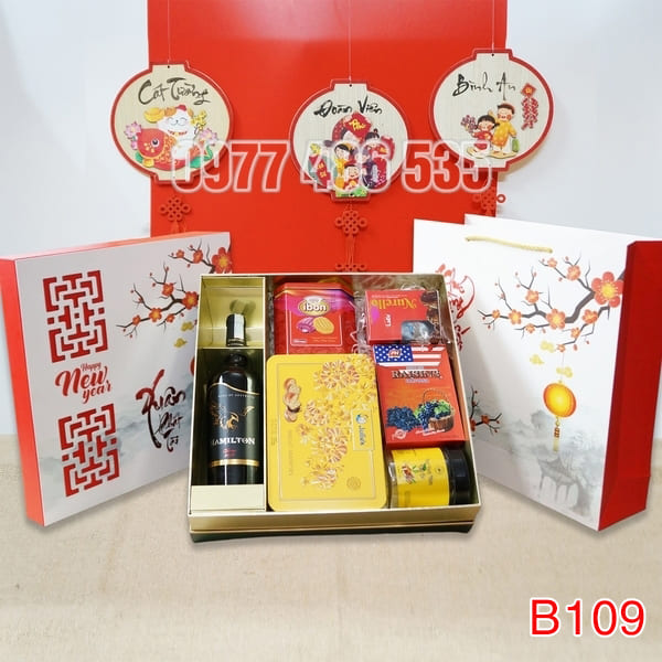 Hộp Quà Tết In Logo IQT039