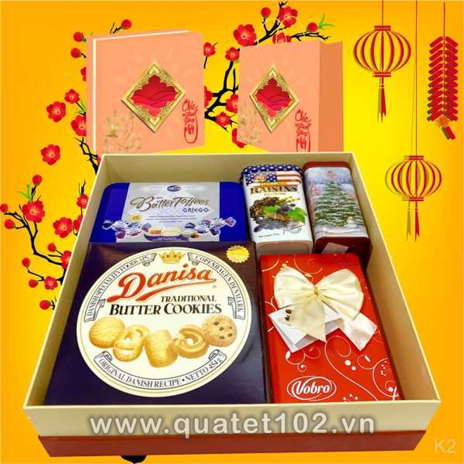 Hộp Quà Tết In Logo KR002