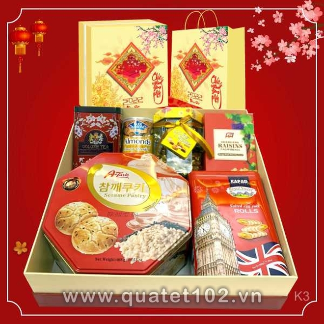 Hộp Quà Tết In Logo KR003