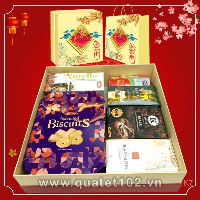 Hộp Quà Tết In Logo KR007