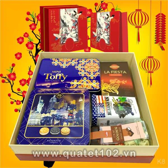 Hộp Quà Tết In Logo KR008
