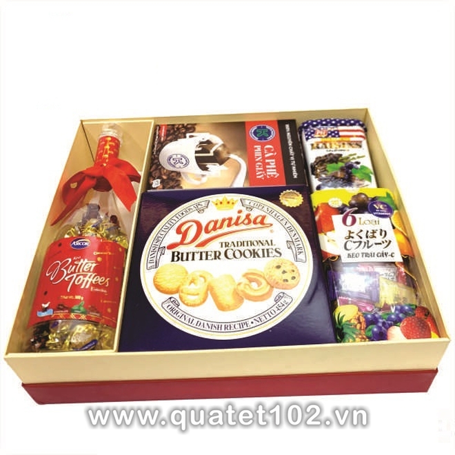 Hộp Quà Tết In Logo KR013