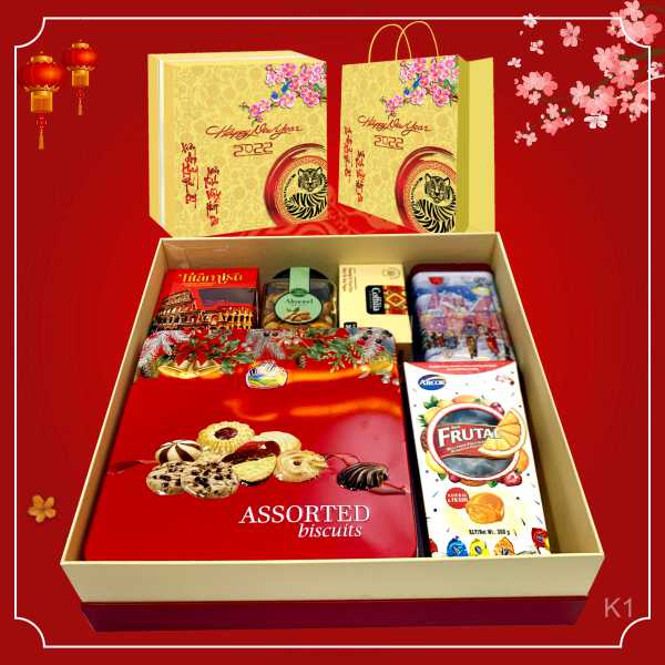 Hộp Quà Tết In Logo KR22001