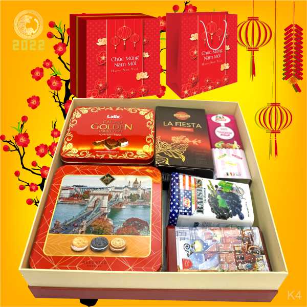 Hộp Quà Tết In Logo KR22004