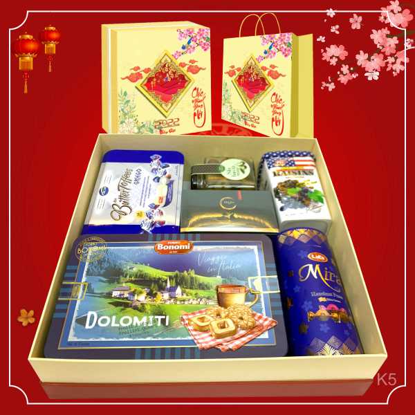 Hộp Quà Tết In Logo KR22005