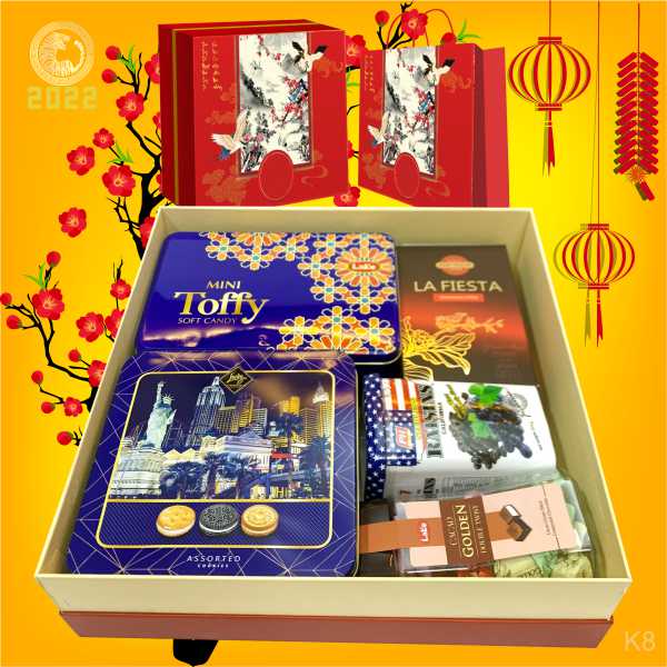 Hộp Quà Tết In Logo KR22008