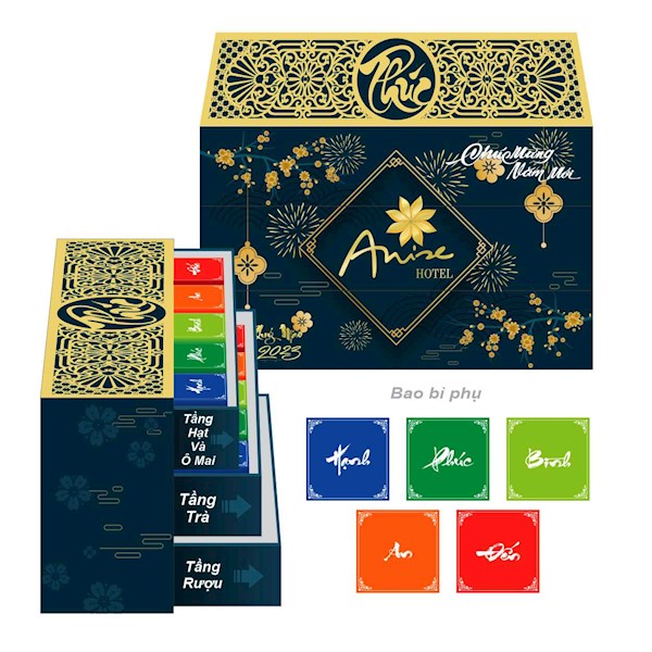Hộp quà Tết thiết kế TKQT008 - ảnh 2