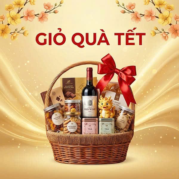Giỏ quà Tết 2027 tặng công nhân viên, giá từ 285.000đ